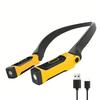 Rechargeable LED Neck Light Book Light 2 Brightness Levels Bendable Arms for Reading Camping Repairing