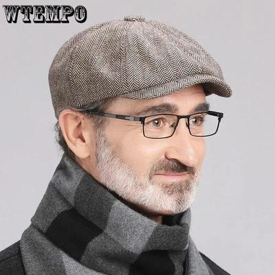 Achtkantiger Hut Herren Britischer Stil Künstlerisch Retro Malerhut Japanische Zeitung Kinderhut Lässiger Baskenmütze