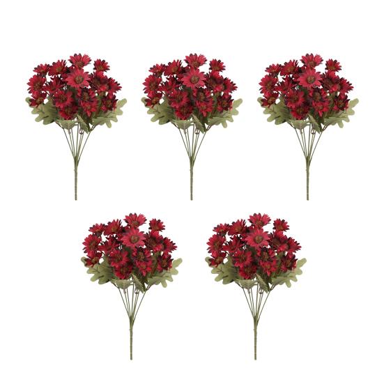 Artificial Mums Realistic Fake Fall Flowers UV Resistant Faux Chrysanthemums for Indoor Flower Arrangement Balcony Outdoor Porch Decor