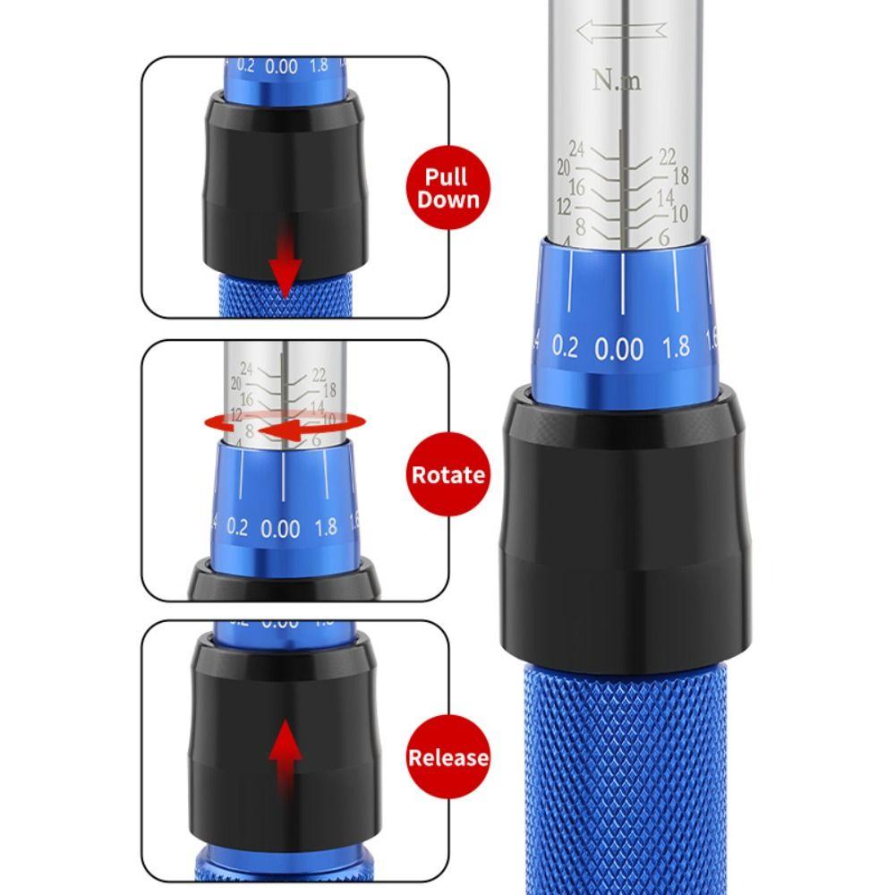 1/4 Inch Bicycle Automotive Tool 2-24N.m Ratchet Torque Wrench Set  Mountain Bike