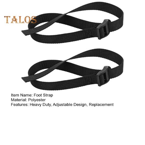 2Pcs Rowing Machine Foot Strap Heavy Duty Adjustable Feet Strap Replacement Multi-functional Fitness Equipment Auxiliary Webbing with Buckle