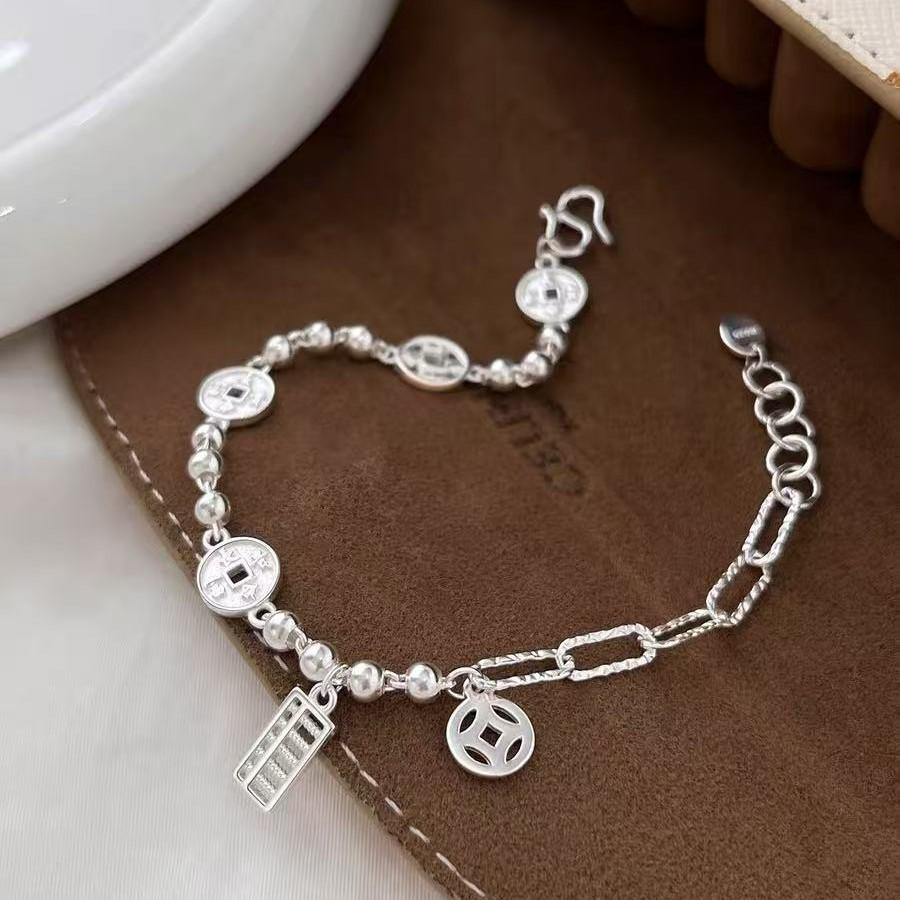Female Niche Coin Abacus Bracelet
