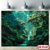 2D Magical Jungle Backdrop for Live Stream & Aesthetic Home Wall Decor