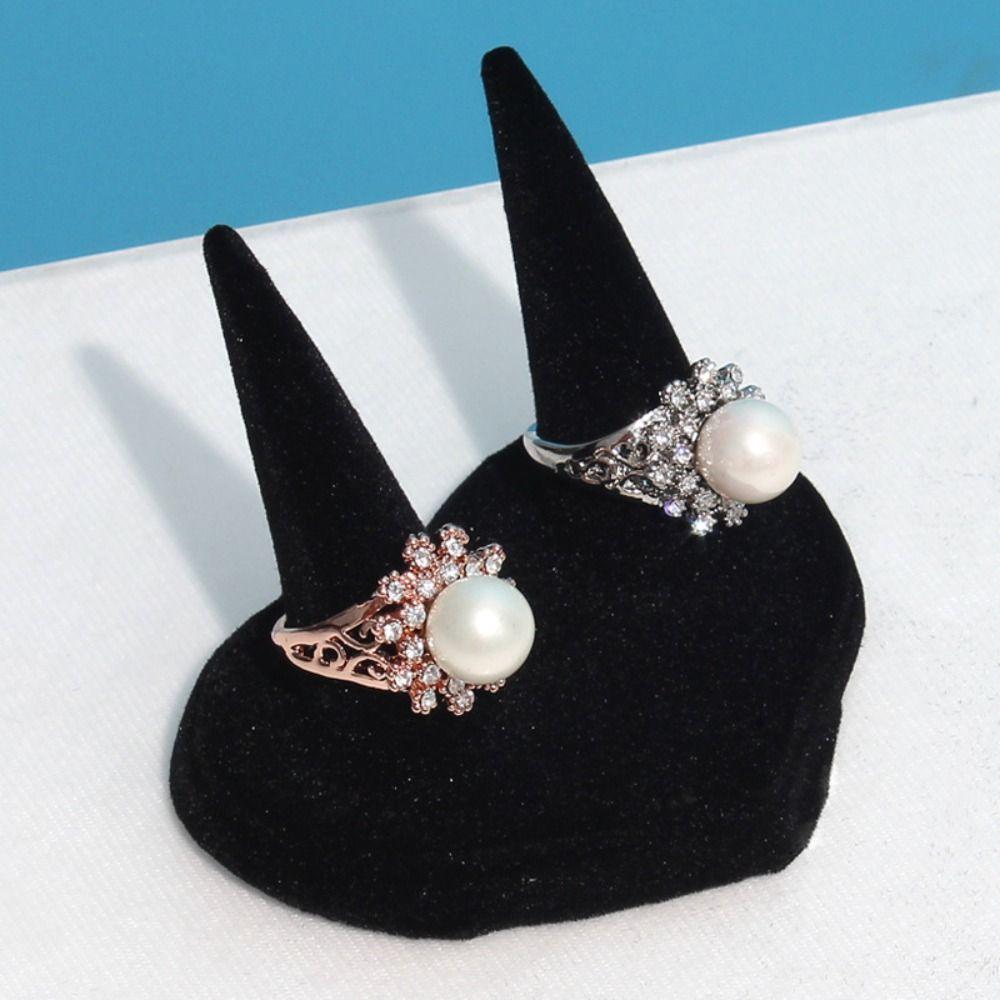 Velvet Jewelry Display Rack Bracelet Ring Display Stand Simple Rings Display Holder  Women