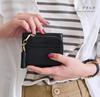 Style On Bag Genuine Leather Bifold Wallet by Compact Wallet with Card Case Women's LIZDAYS, (Black) [Used]