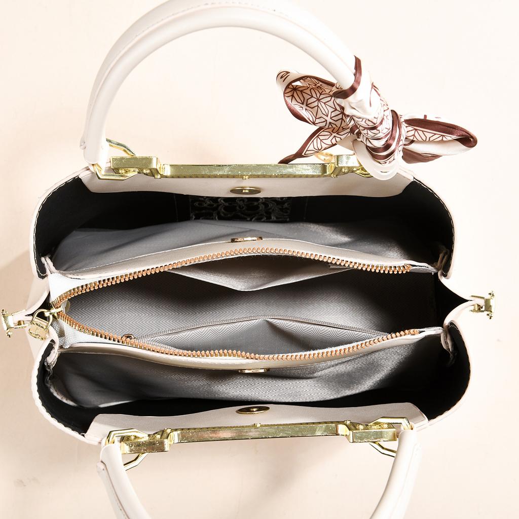 New Chinese Style Crane Embroidery Daily Handbag For Mothers, Elegant All-Match Top Handle Crossbody Festival Present