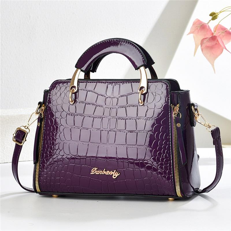 New Stylish Croc Texture Small Square Ladies Bag, Versatile Hand Held Multiway Shoulder Crossbody Bag For Daily Outfits