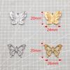 Butterfly Pendant Animal Charm - 304 Stainless Steel, 2 Colors & Styles, Hollow-Out Design