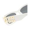 Miu Miu Side Logo Text Irregular Shape Sunglasses Women sunglasses White 0MU09WS1425S053