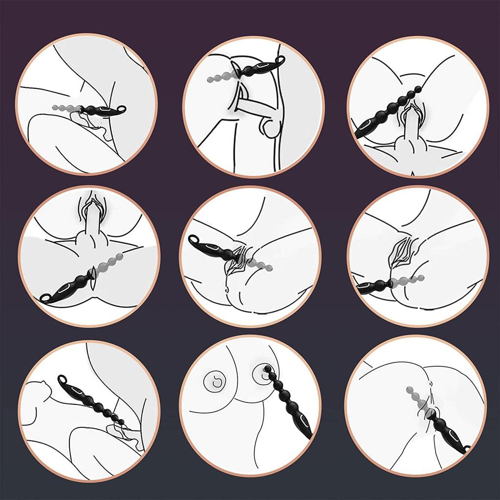 Hisecret Anal Anal Anal Prostate Stimulation Anal Anal 7 Vibration USB For Adult Adult Toys Beads, Plug, 5-Row Beads, Beads, Vibrator, Expansion,