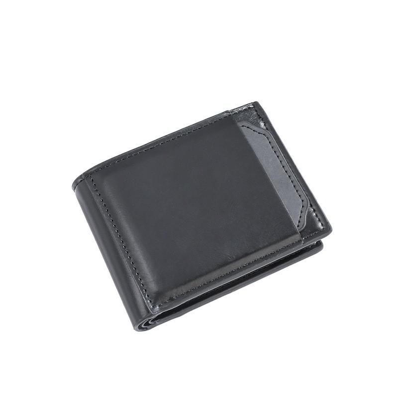 New Casual Men s Wallet With Multifunctional Fashionable Card Draw Short 12x2x9 чёрный