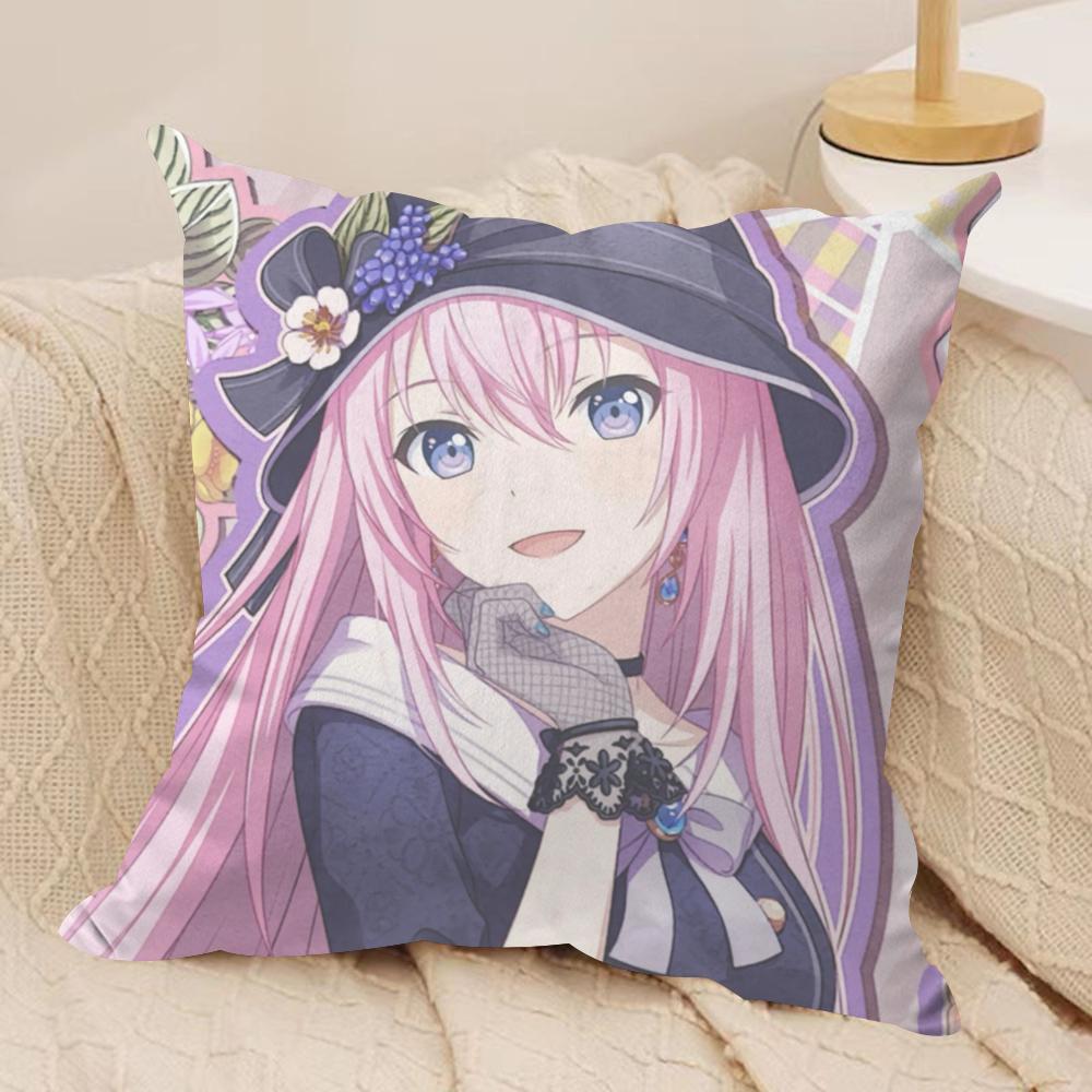 Project Sekai Anime Young Cushion Cover Soft Plush Fabric Double-Sided Printed Sofa Cushion Cover for All Seasons HomeDecor Gift