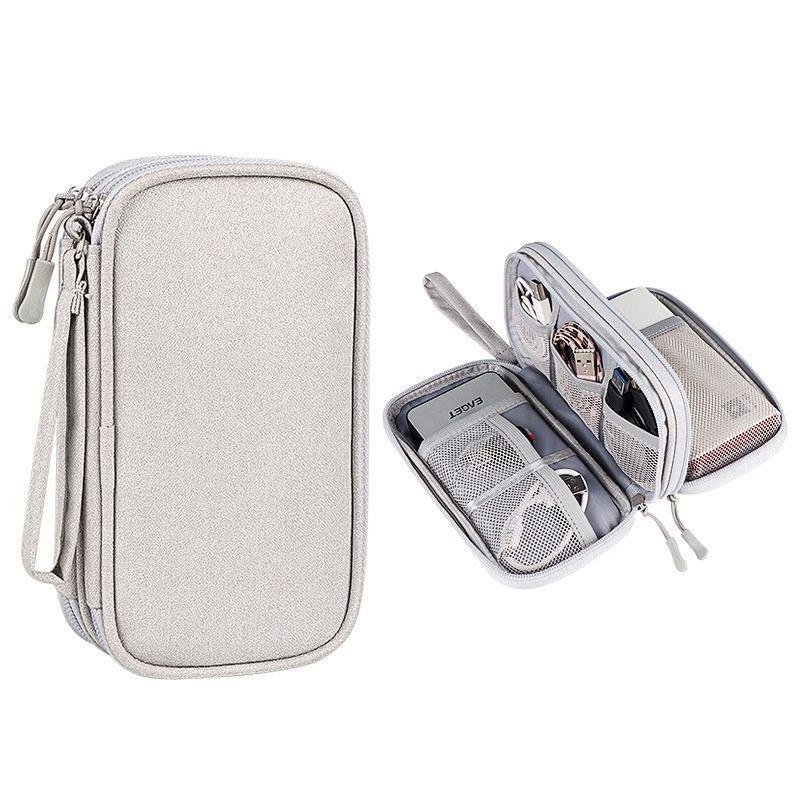 Portable Travel Digital Product Storage Bag Organizer Multi-layer Headset Cable Bag Charging Treasure USB Data Cable Bag