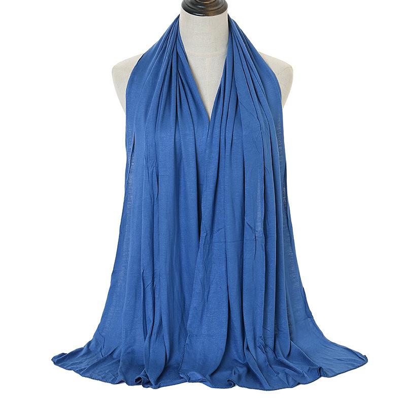 Popular Modal Solid Color Scarf High Quality Breathable Soft Feel Mercerized Cotton Long Headscarf Fashion Trend