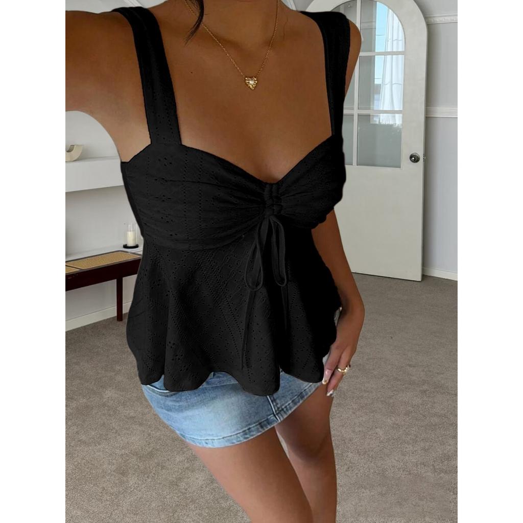 Summer New Women's Sexy Y2K Cami Top, Casual Versatile Sleeveless Tank Top for Women, Crossborder Fashion Outfit