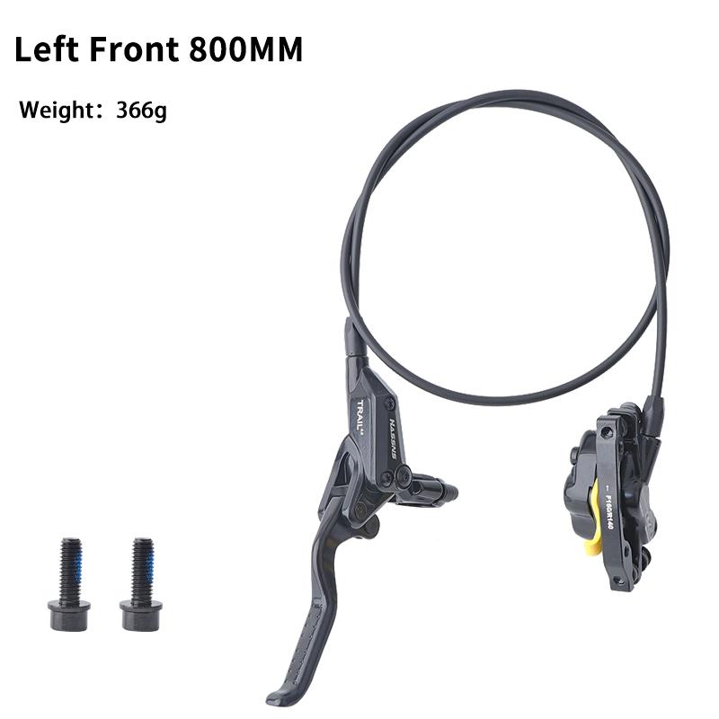 HASSNS E4 Hydrauliczne Chłodzenie Hamulców 4-Tłoczkowe Hamulce MTB Hamulce Roweru Górskiego 800/1450MM Z Tarczami 160mm Akcesoria Rowerowe