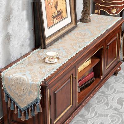 Lekki luksusowy styl domowy bieżnik na stół wysokiej klasy bieżnik na stół do salonu z frędzlami wysokiej jakości bieżnik na stół bankietowy w hotelu