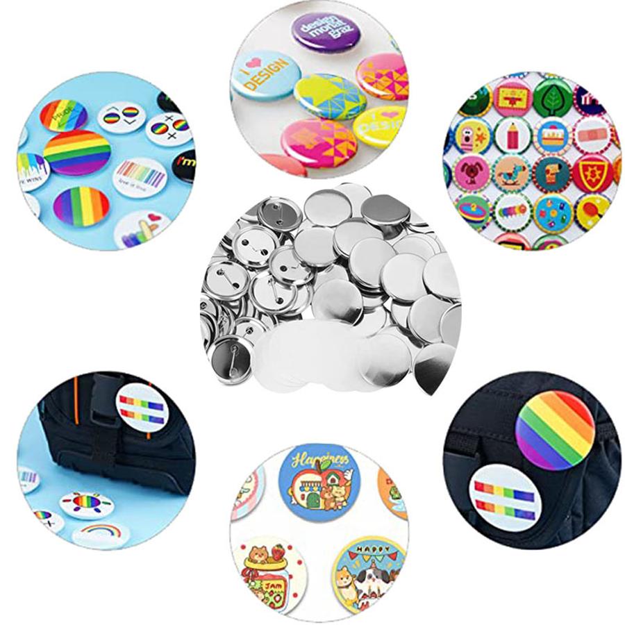 25/50sets Glossy Tinplate Button Badge Kit DIY Handmade Brooch Accessories Consumables for Anime/Game/Handicraft Lovers Fans XJM
