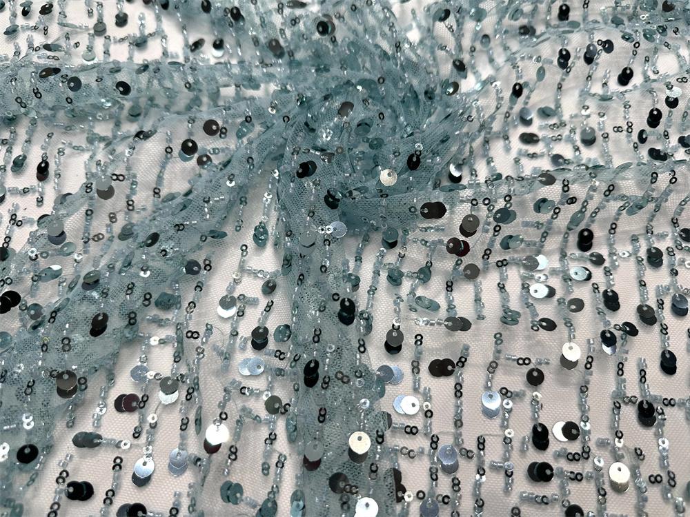 African Groom Lace Fabric For Sewing Party Dresses 2025 High Quality French Mesh Fabric Embroidered Nigeria Sequins Lace 5 Yards