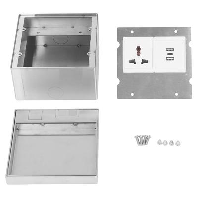 4000W Concealed Outlet Universal 3 Hole 2 USB A 1 Type C Waterproof Recessed Socket for Table Floor AC250V