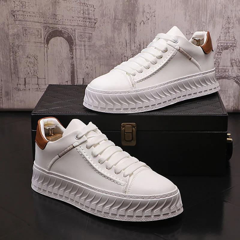 Herrenschuhe Leder Männlich Herren Herren Sneaker Schuhe für Herren Luxus Designer Plateau Herren Leder Herrenschuhe