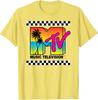 MTV Beach Island Flamingo Logo Vintage Graphic TShirt MTV Sunset Shape Boombox Checker Design Tee Top Unisex on The Moon Outfits