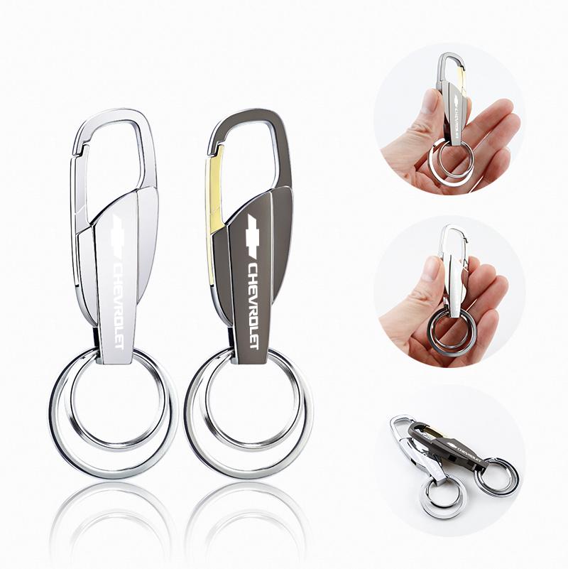 Zinc Alloy Key Ring Car Keychain Customize Logo For Chevrolet Cruze Malibu Colorado Suburban Equinox Blazer Trax Camaro Spark