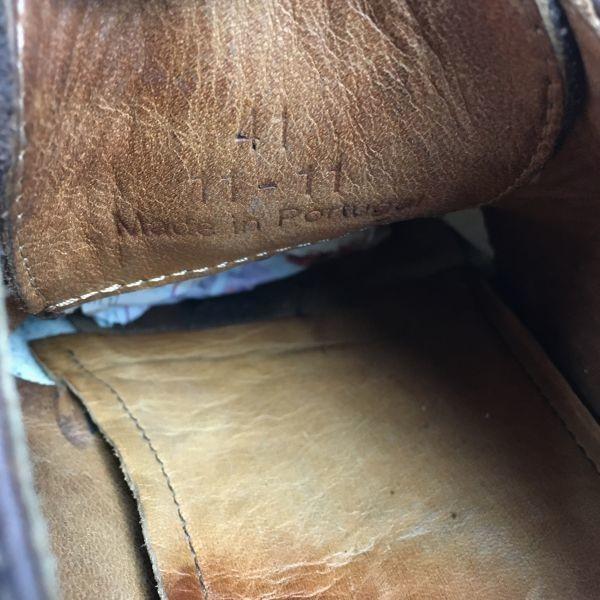 90s Made in Portugal H BY HUDSON Handmade Wingtip Business Shoes Brown Size 41 26.0 Men’s(USED)