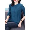 Spring Autumn Cotton Plaid Shirt Lady Long Sleeve Vintage Pullover Blouse Femme Loose Casual Top Women
