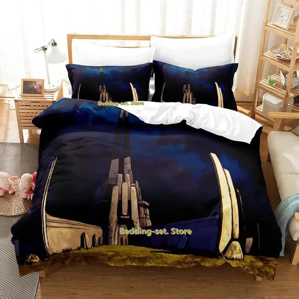 New Sci Fi City Bedding Set Single Twin Full Queen King Size Bed Set Adult Kid Bedroom Duvetcover Sets Anime Parure De Lit Bed
