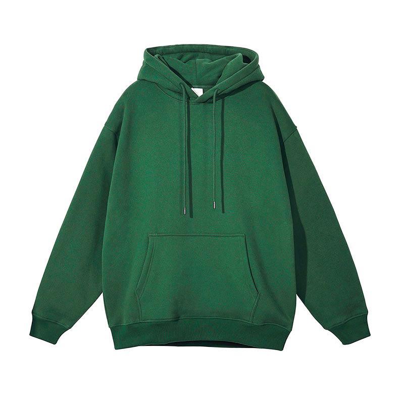 Unisex Heavyweight Hoodie: Solid Color American Street Style for Autumn/Winter