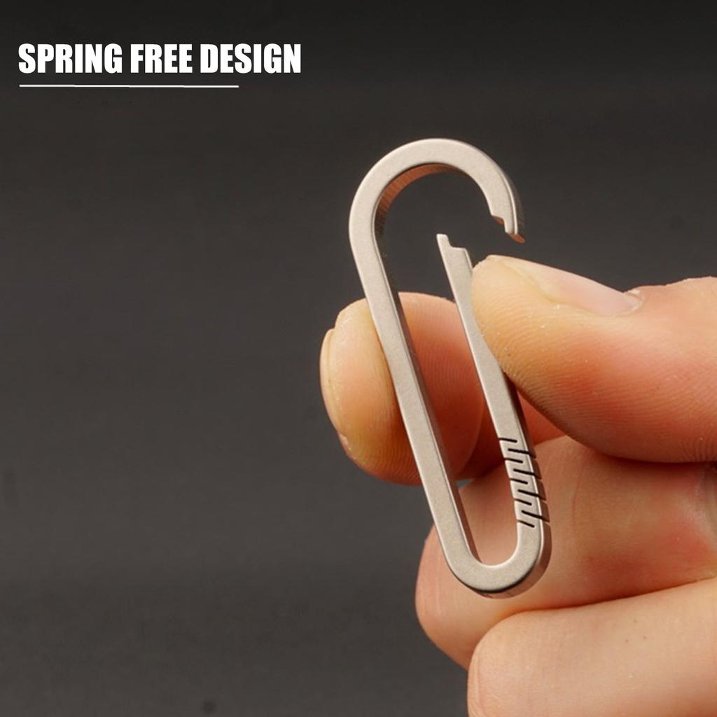Titanium Alloy Keychain Key Buckle Multifunctional Snap Clip Carabiner Clip Waist Quick Hanging Keychain Buckle Key Hook