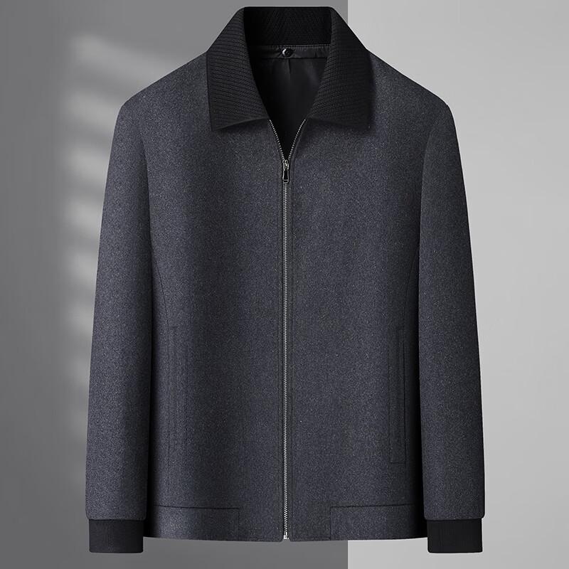 Мужская куртка из смесовой шерсти со съемным воротником 200