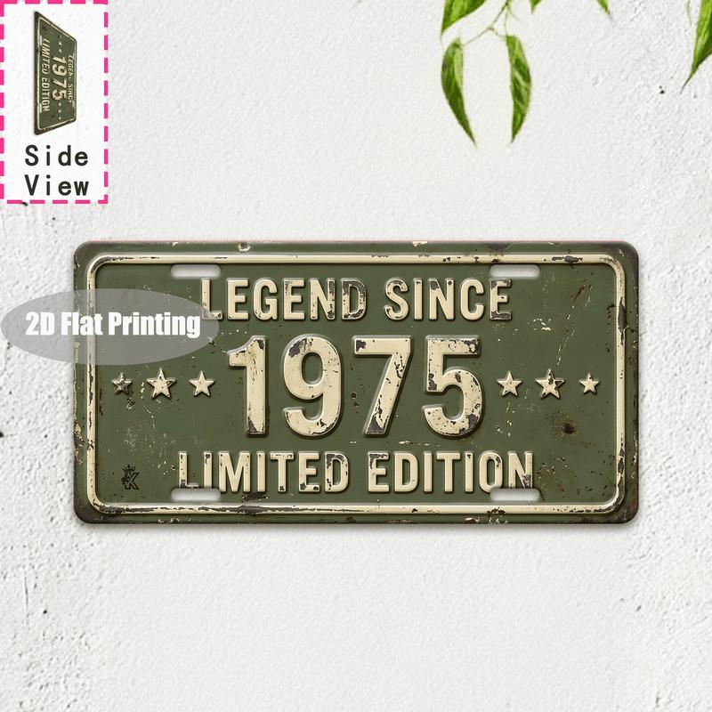 Tin Sign Vintage Durable Metal Plaque Wall Decor Home Office Bar Man Cave Kitchen City Birth Year License Plate Wall Art