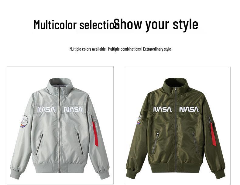 2022 NASA Herren Baseball Fliegerjacke - Frühling/Herbst Oberbekleidung