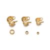 50Pcs Stainless Steel Crimp Bead Tips Knot Covers Clamshell Fold-Over Bead with 50pcs End Beads For DIY Jewelry Making