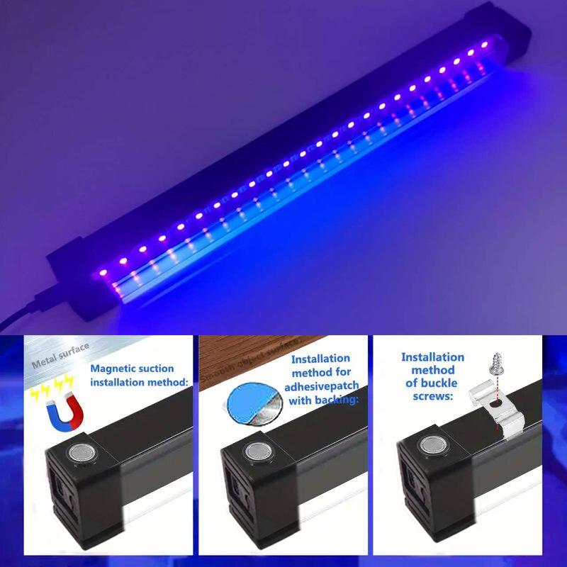 LED UV USB Blacklight 395NM Portable Violet Fluorescent Lamp for Bar KTV Stage 32CM LED Purple Light Tube