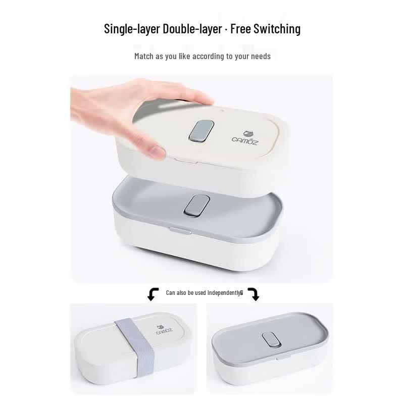 CAMUZ Japanische doppellagige Bambusfaser-Bento-Box, 1200ML