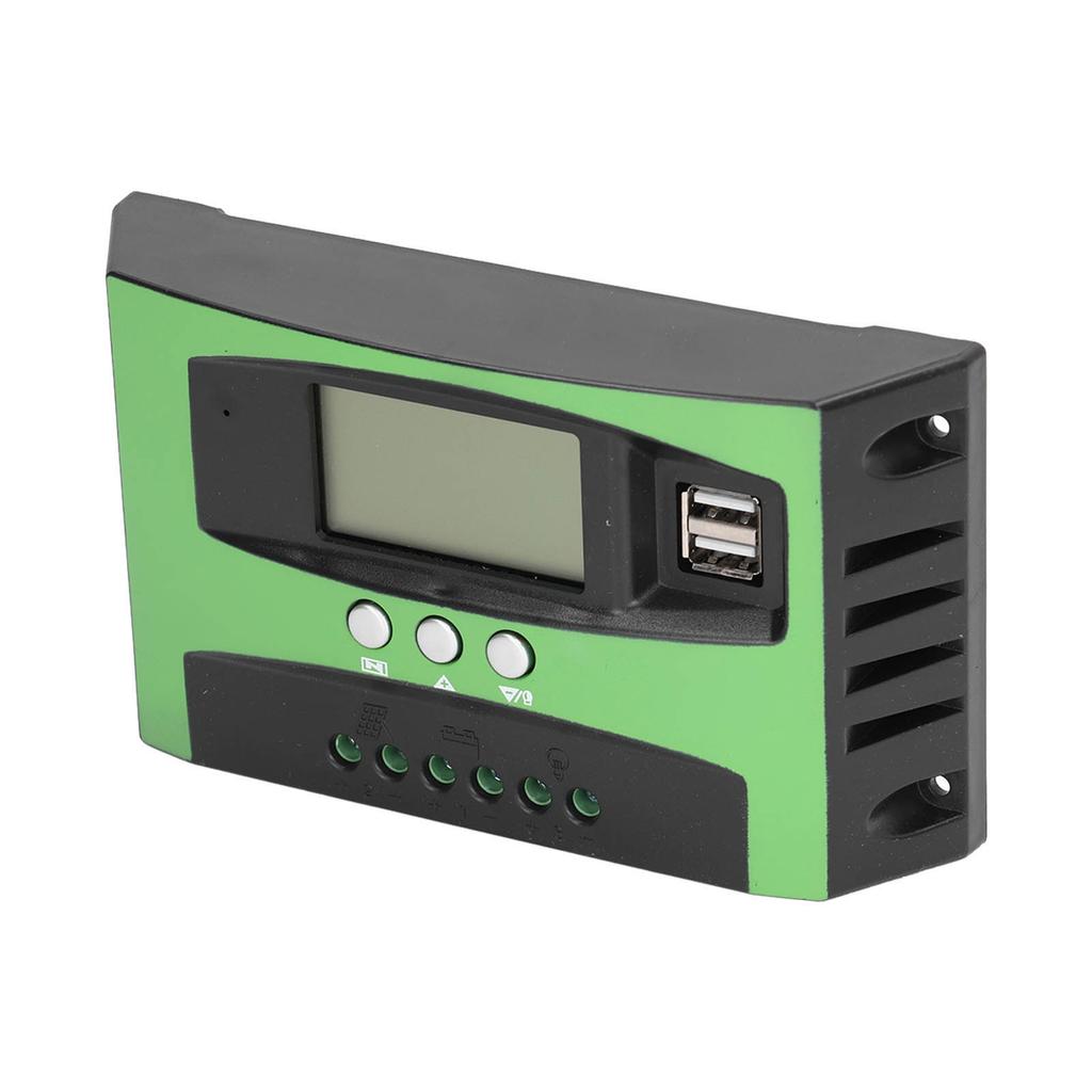 Solar Charge Controller LCD Display Photovoltaic Solar Panel Intelligent Regulator 12V 24V 100A