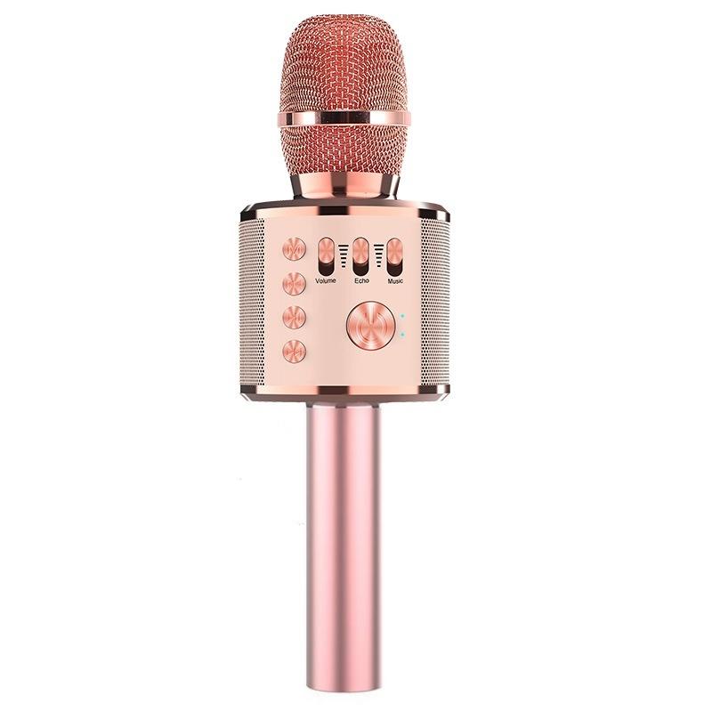 Wireless Bluetooth Speaker Mic Karaoke Microphone Handheld Portable Microphone Mobile Phone Music Player for Children Home KTV