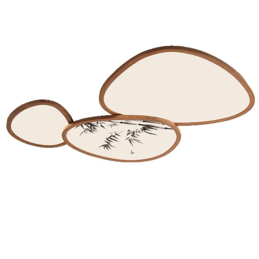 Ultra-Thin Pebble Ceiling Light with Song Dynasty Ink Aesthetics