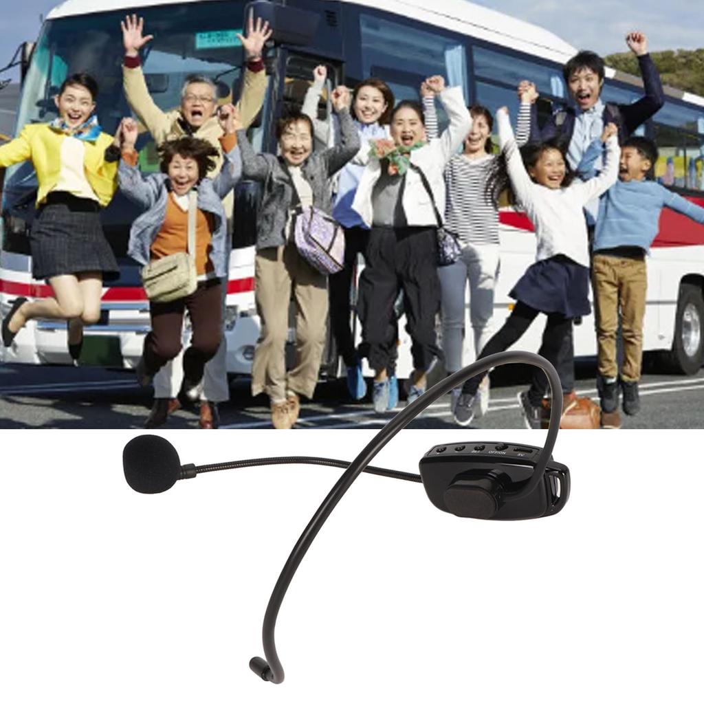 Wireless Microphone Headset, Stable Noise Canceling UHF Wireless Headset Mic for Teaching, Preaching and Public Speaking, 400 MAh Battery