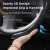 Suitable for Suzuki Carbon Fiber Texture Steering Wheel Cover Snap-On Wave-Shaped Sports Design Protective Case Alto S-Presso Celerio Ignis Swift