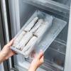 Domácí obdélníkový průhledný chladničkový box na křehké potraviny, plastová nádoba na skladování obilí ve spíži, mrazitelná s drenážní vrstvou