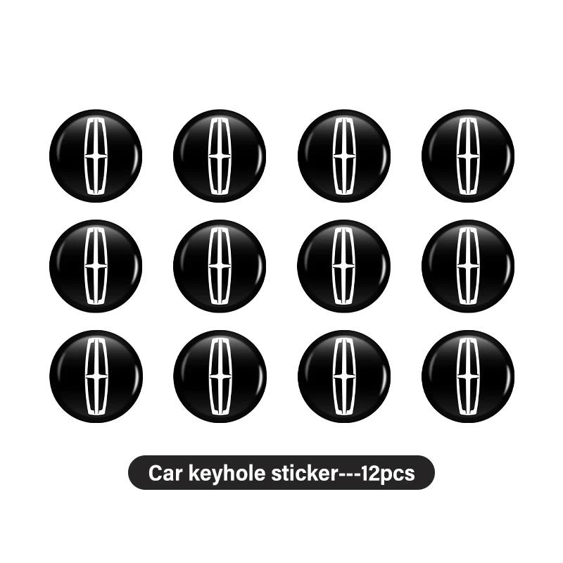14mm Car Key Stickers Remote Control Keyfob Case Emblem Decorat Accessory For Lincoln MKZ MKX Navigator Aviator Nautilus mfq1