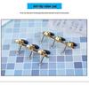 Gold Plated 3+3 Long Position Acoustic Guitar Tuning Pegs with Black Plastic Heads