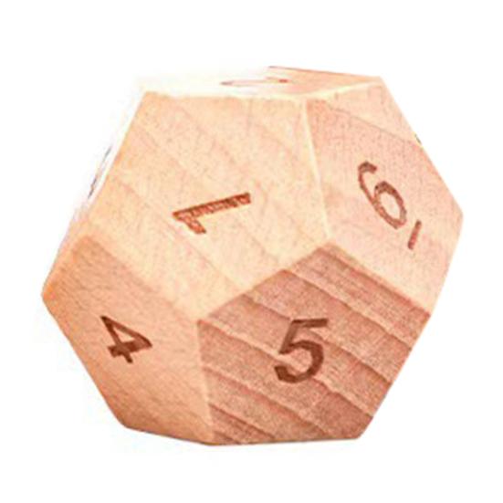 12-Sided Wooden Decision Dice for Date Night Christmas Stocking Stuffer Gift for Couples Food Choice Game for Valentine's Anniversary