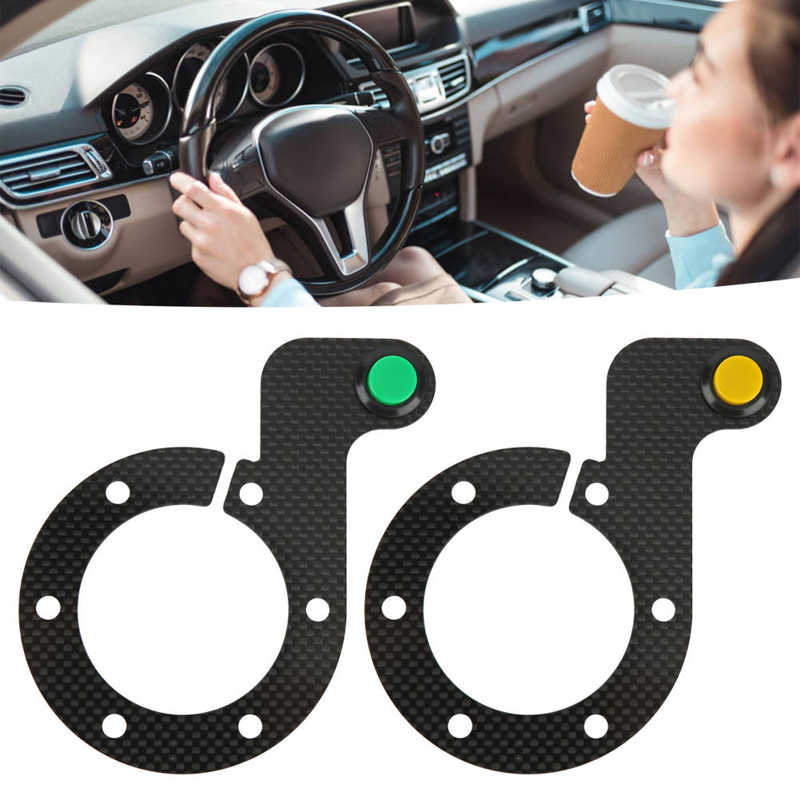 Lenkrad-Hupenknopf, 6 Löcher, Kohlefaser, komfortabler berührungsempfindlicher Ersatz für MOMO Auto-Lenkrad