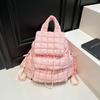 Schoolbag1011 Summer New Pleated Cloud Bag Women's Korean Version Niche Bubble Large-capacity Cotton Bag Casual Backpack