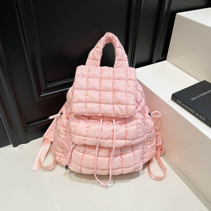 Schoolbag1011 Summer New Pleated Cloud Bag Women's Korean Version Niche Bubble Large-capacity Cotton Bag Casual Backpack